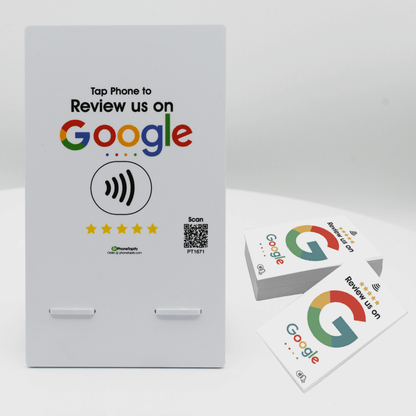 NFC Review Table Stand & Card Combo