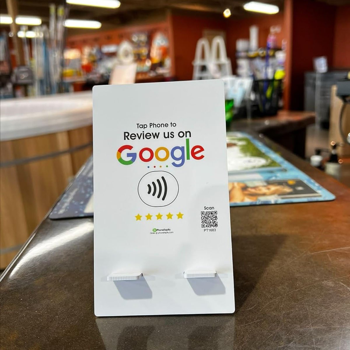 NFC Table Stand Signage counter and checkout Register