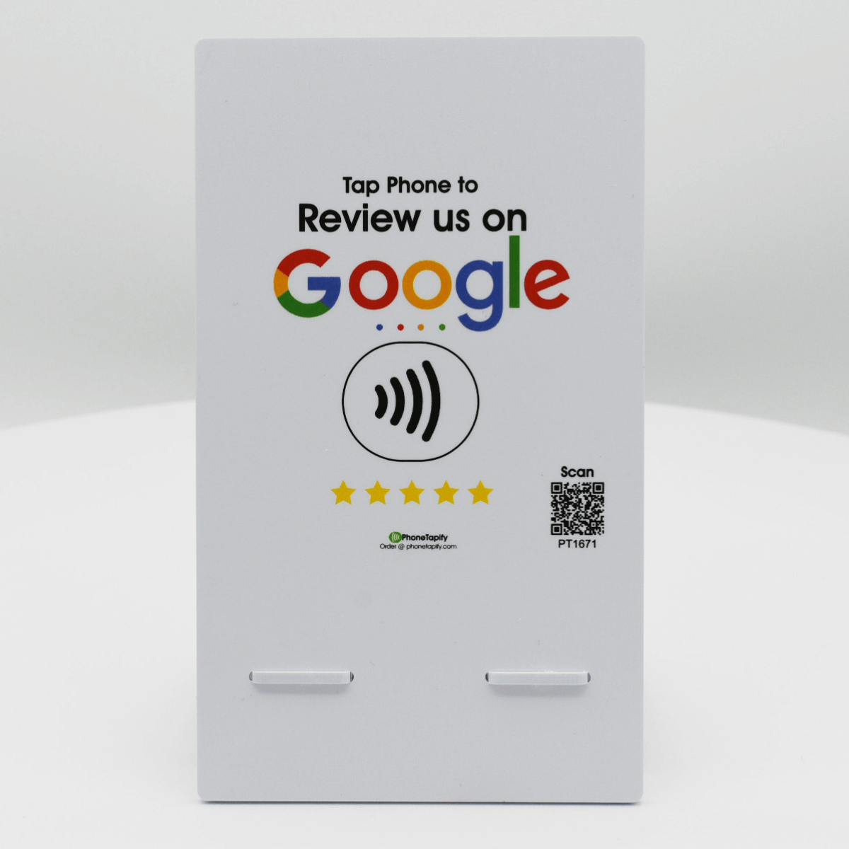 NFCQR Code Table Stand For Google Review Collection - Front