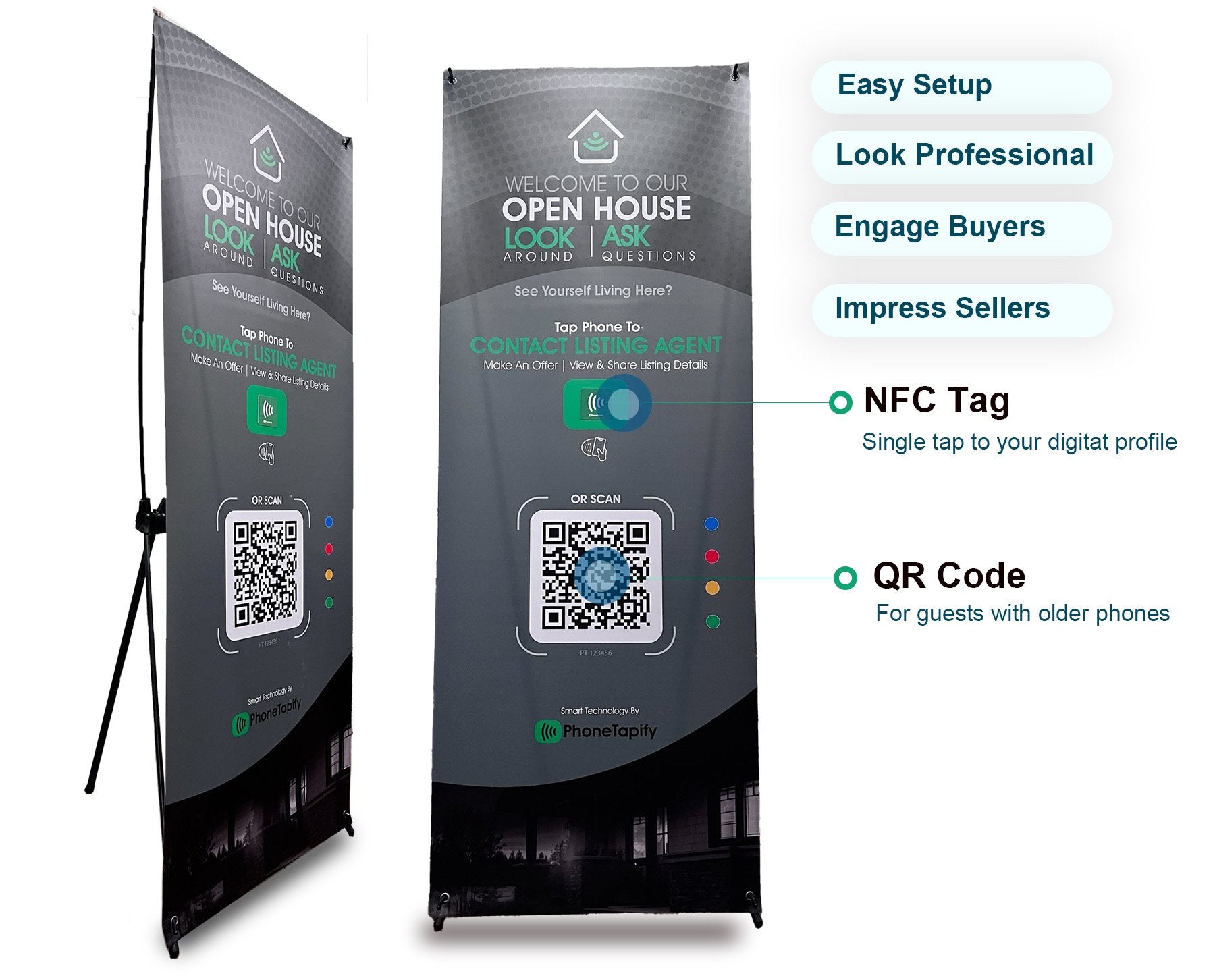 Open House NFC Banner with AI copy