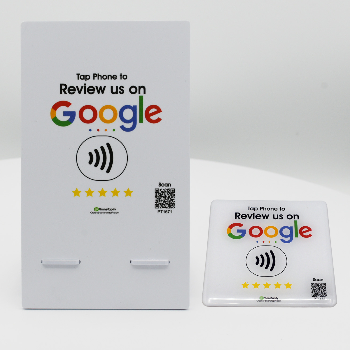 google reviews nfc table stand & sticker combo