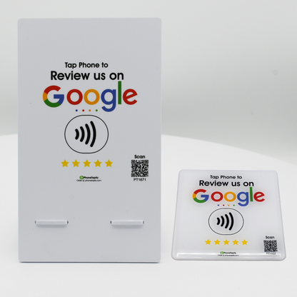 google reviews nfc table stand & sticker combo