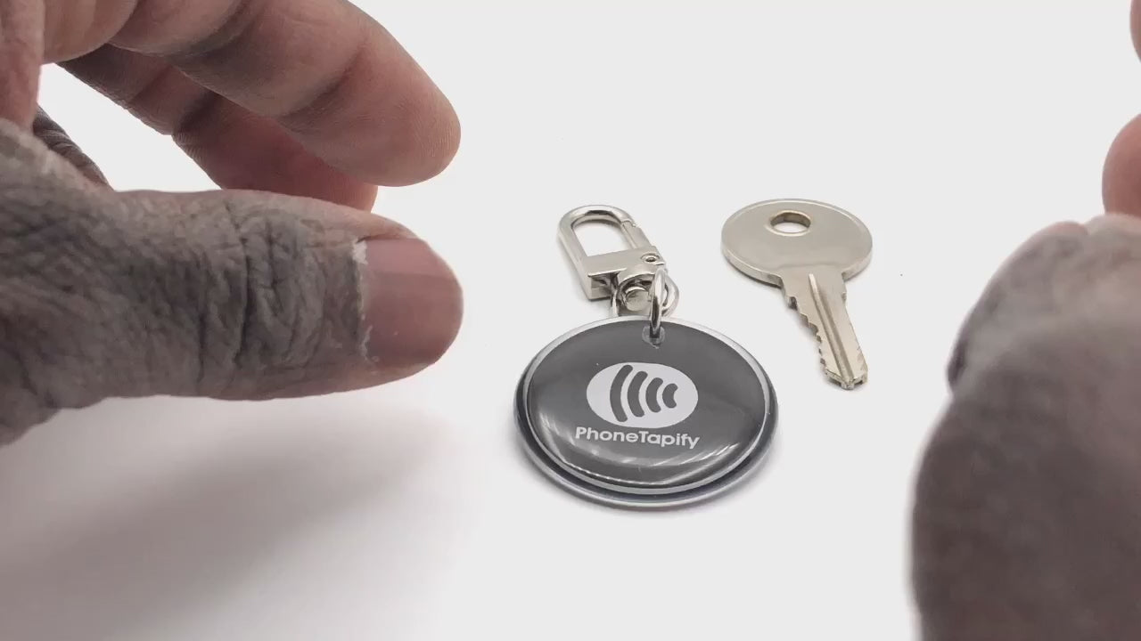 NFC business card keychain